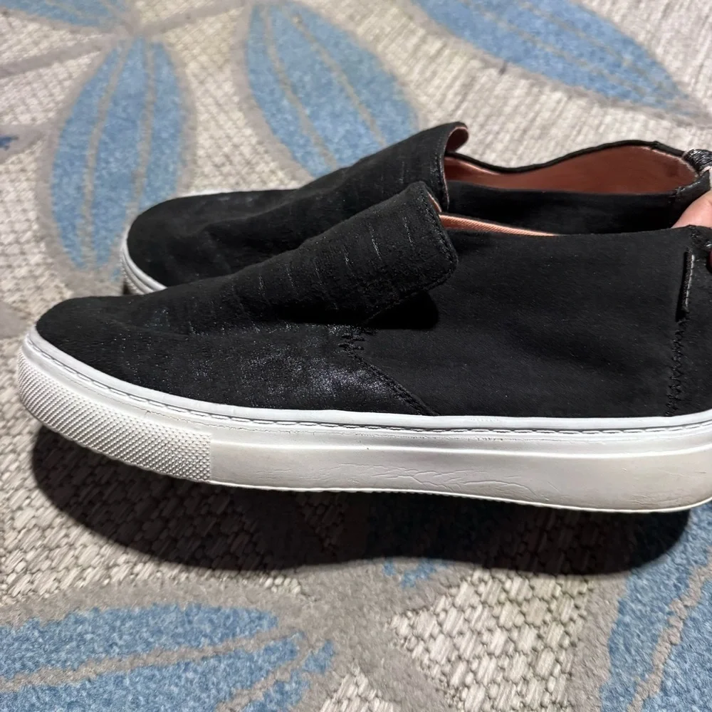 Hey Dude Peyton Croco slip on shoes black Size 10